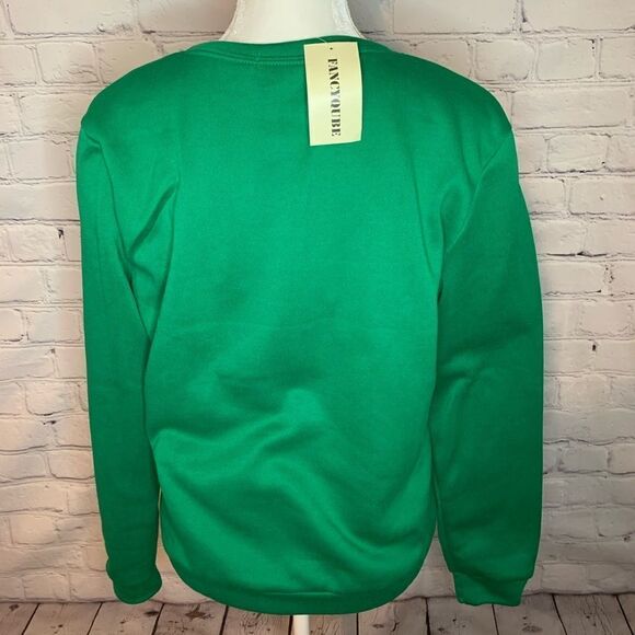 LAST CHANCE Fancyqube Santa vinyl body green lightweight sweatshirt - Picture 3 of 6